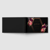 Burgundy noire rose géométrique fleurie Graduation (Complet)