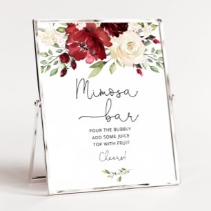 Burgundy nuptiale Mimosa bar Poster
