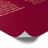 Burgundy & Or 27 Tableau de Plan de Table de Maria (Coin)