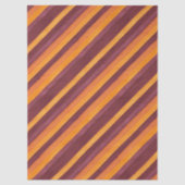 Burgundy Orange Diagonal Striped Tissuepapier (Voorkant)