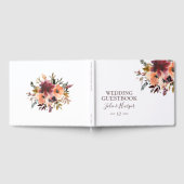 Burgundy Orange Floral Mariage Livre d'or (Complet)