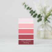 Burgundy Paint Samples Visitekaartje (Staand voorkant)