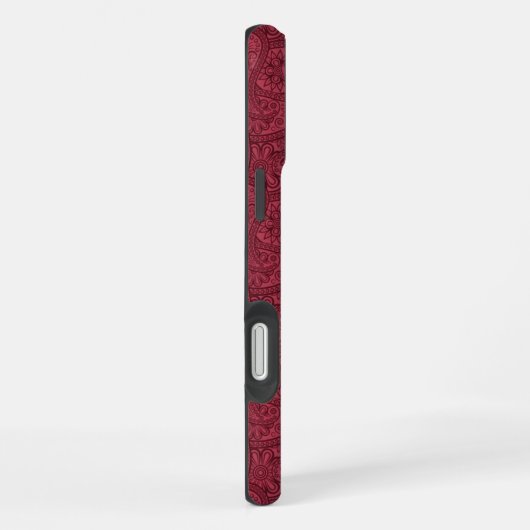 Burgundy Paisley iPhone Hoesje (Rechterkant)