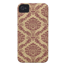 Burgundy Parisian Moods Damask iPhone 13 Hoesje