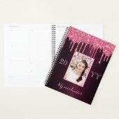 Burgundy parties scintillant gouttes photo 2026 (Devant avec enveloppe)