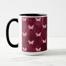 Burgundy Pink Butterflies Mok