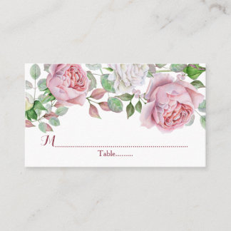 Burgundy Pink Pays Rose Mariage Cartes de Place