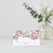 Burgundy Pink Pays Rose Mariage Cartes de Place (Debout devant)