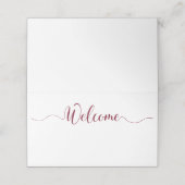 Burgundy Place Cards for Wedding Tables (Buitenkant ongevouwen)