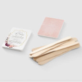 Burgundy Plum en Blush Floral Geometric Wedding Handwaaier (Niet-gemonteerd)