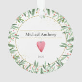 Burgundy Premier Noel Noël Verdure Bébé Photo (dos)