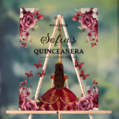 Burgundy Princess Quinceañera Bienvenue (Neutre)