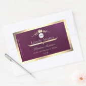 Burgundy Product Label Gold Border Logo Monogram (Envelop)
