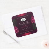 Burgundy Product Labels Hawaii Flowers Leaves Logo (Envelop)