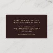 Burgundy Professional Luxury Logo Carte de visite (Dos)