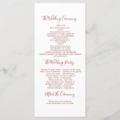 Burgundy Red and Gold Elegant Wedding Programmes (Dos)