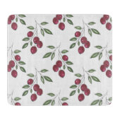Burgundy Red Berries Pattern Snijplank (Voorkant)