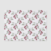 Burgundy Red Berries Pattern Tissuepapier (Voorkant)