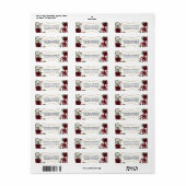 Burgundy Red Blush Gold Geometric Greenery Wedding Etiket (Full Sheet)