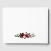 Burgundy Red Blush Gold Geometric Greenery Wedding Gastenboek (Achterkant)