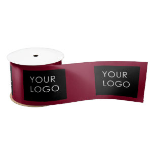 Burgundy Red Business Voeg je Logo toe Lint
