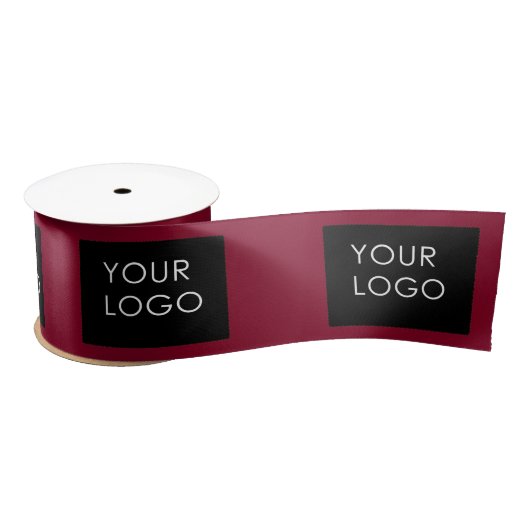 Burgundy Red  Business Voeg je Logo toe Lint (Spoel)
