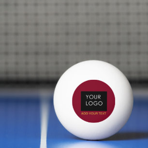Burgundy Red  Business Voeg je Logo toe Pingpongballen