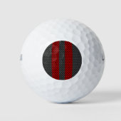 Burgundy Red Carbon Style Racestandaards Decor Golfballen (Voorkant)