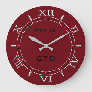 Burgundy Red Decor Dial personaliseert dit gemakke Grote Klok