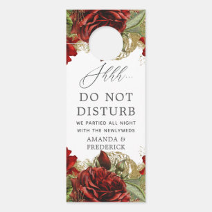 Burgundy Red en Gold  Roos Weddenschap