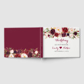 Burgundy Red Floral Mariage Livre d'or (Complet)