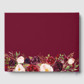 Burgundy Red Floral Mariage Livre d'or (Verso)
