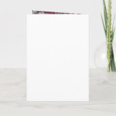 Burgundy Red Floral Multi-Photo Funeral Programma (Achterkant)