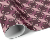 Burgundy Red Floral Petal Digital Pattern Cadeaupapier (Rol Hoek)