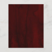 Burgundy Red Floral Wedding Menu (Achterkant)