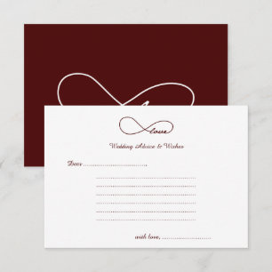 Burgundy Red Love Mariages Voeux & Conseils Cartes