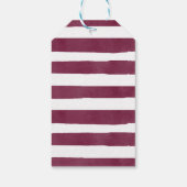 Burgundy Red Marsala Floral Dank u Label Cadeaulabel (Achterkant)