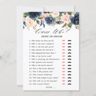 Burgundy Red Navy Blue Floral Vrijgezellenfeest ga Kaart