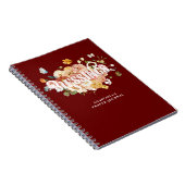 Burgundy Red Pink Floral Custom Blessings Journal (Côté Droit)