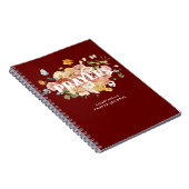Burgundy Red Pink Floral Custom Prayer Journal (Côté Droit)