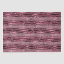 Burgundy Red Pink Rose Gold Glitter Stripes Tissuepapier