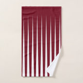 Burgundy Red Pleat Triangle Design Towel Bad Handdoek (Handdoek)