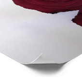 Burgundy Red Rose 7 Table Wedding Seding Chart Poster (Hoek)