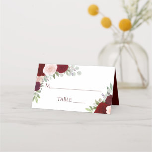 Burgundy Red & Roses Elegant Wedding Write-In
