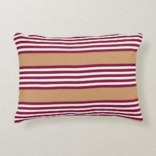 Burgundy red vijf strepen patroon accent kussen
