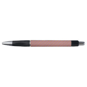 Burgundy red vijf strepen patroon pen