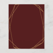 Burgundy red waterverf floral bruiloft-uitnodiging (Achterkant)