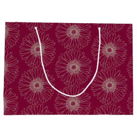 Burgundy Red Wedding Welcome Paper Gift Bag Groot Cadeauzakje (Achterkant)