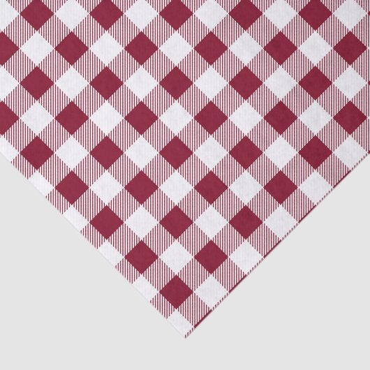 Burgundy Red White Pattern Tissuepapier (Detail)