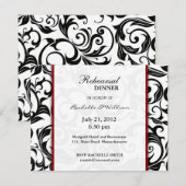 Burgundy Rehearsal Dinner Kaart (Voorkant / Achterkant)